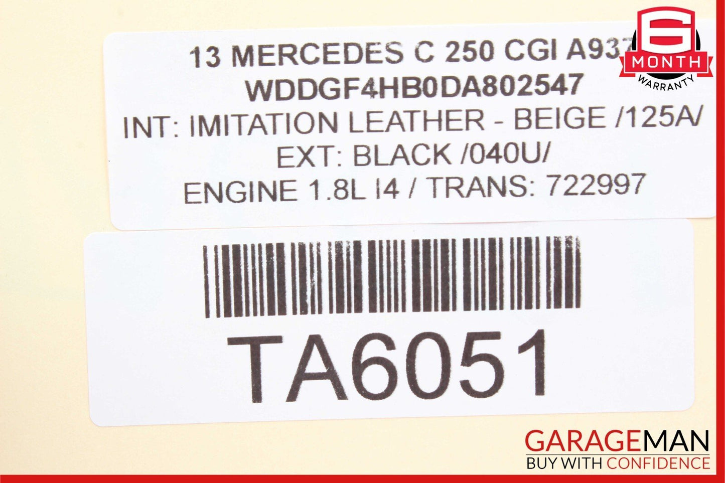 08-14 Mercedes W204 C250 C300 C350 Front Right RWD Curved Wishbone Control Arm