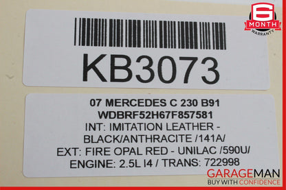 01-07 Mercedes W203 C230 Rear Right Passenger Side Door Window Regulator Motor