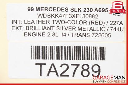 97-04 Mercedes R170 SLK230 Convertible Roof Hard Top Folding Panel Cover Silver