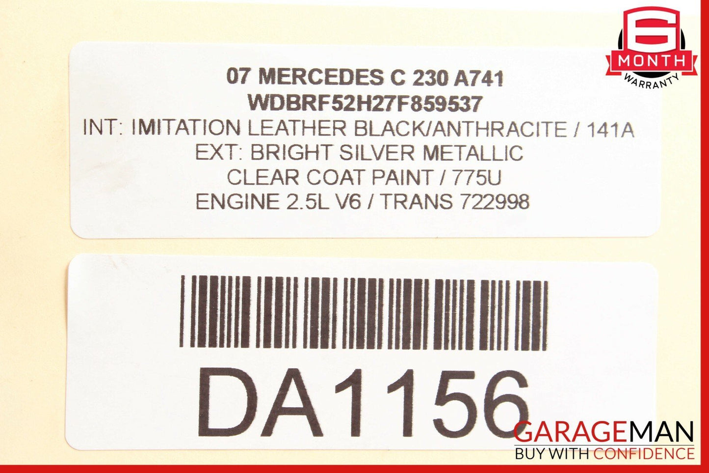 01-09 Mercedes W203 C230 Front Right Passenger Seat Motor 0390203207 OEM