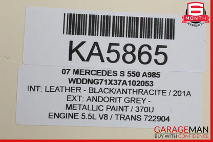 07-13 Mercedes W221 S550 S450 Rear Right Keyless Go Door Lock Latch Actuator OEM