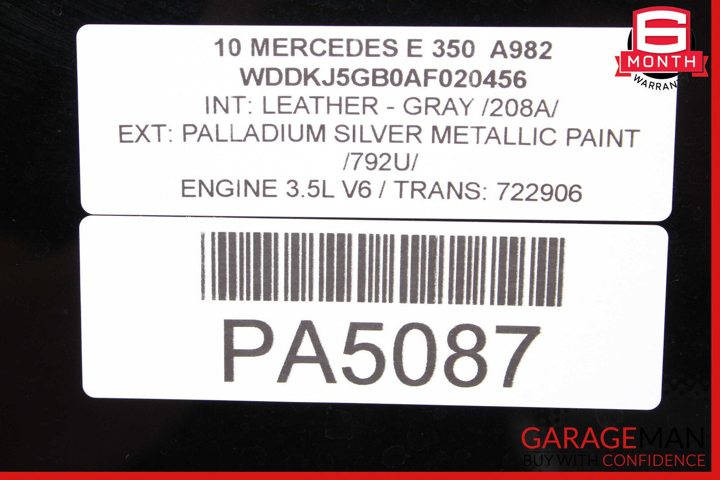 10-17 Mercedes W212 E350 E400 Coupe Center Middle Panoramic Roof Glass OEM