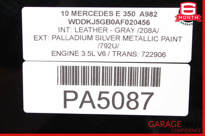 10-17 Mercedes W212 E350 E400 Coupe Center Middle Panoramic Roof Glass OEM