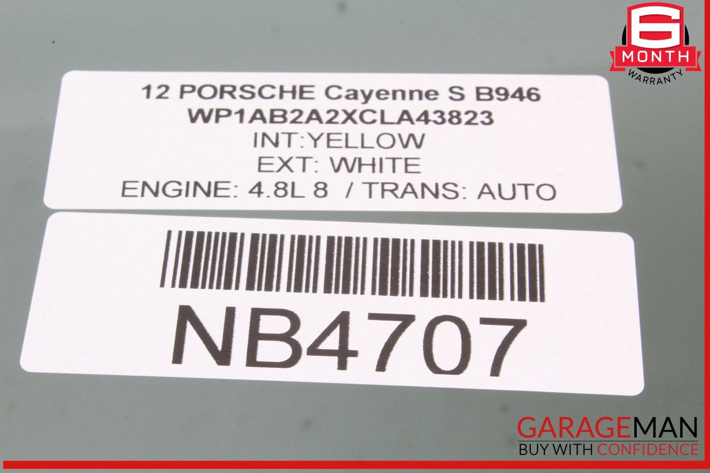 11-18 Porsche Cayenne S 958 Rear Right Passenger Side Door Window Glass OEM