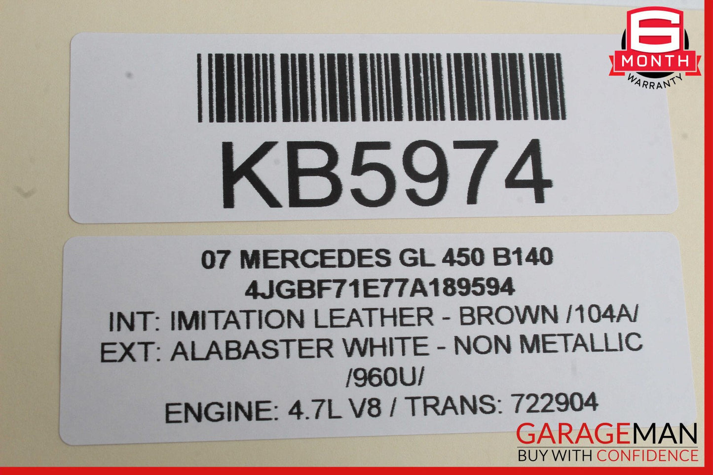 06-12 Mercedes X164 GL450 Sun Visor Sunvisor Front Left Side OEM
