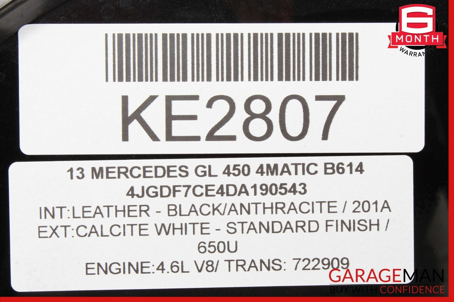13-19 Mercedes X166 GL450 GLS550 Rear Right Side Quarter Window Glass OEM