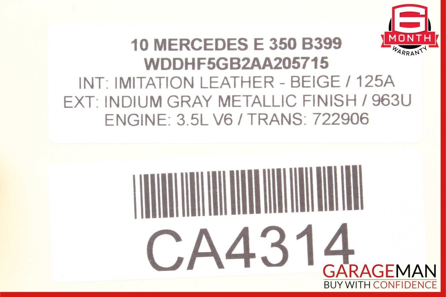 10-13 Mercedes W212 E350 E500 Rear Left Driver Side Exterior Door Handle OEM
