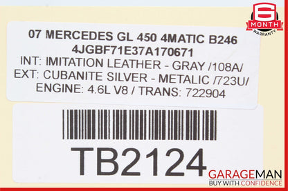 06-12 Mercedes X164 GL450 ML550 ML63 AMG Upper Radiator Core Tie Bar Support OEM