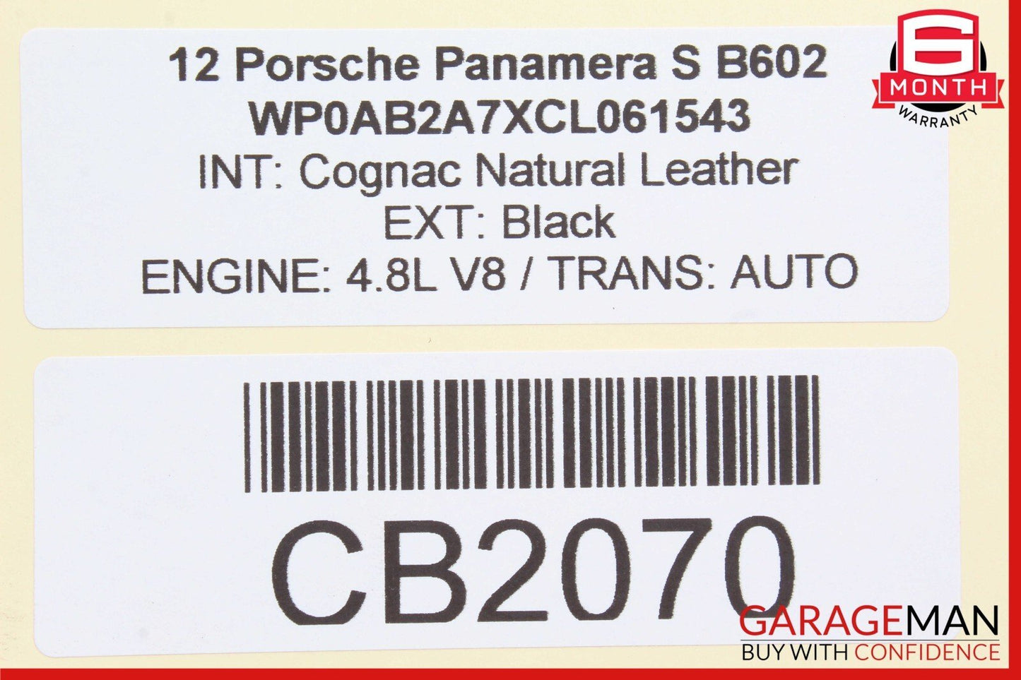 10-16 Porsche Panamera S Rear Left Driver Side Lower Control Arm 97033104102 OEM