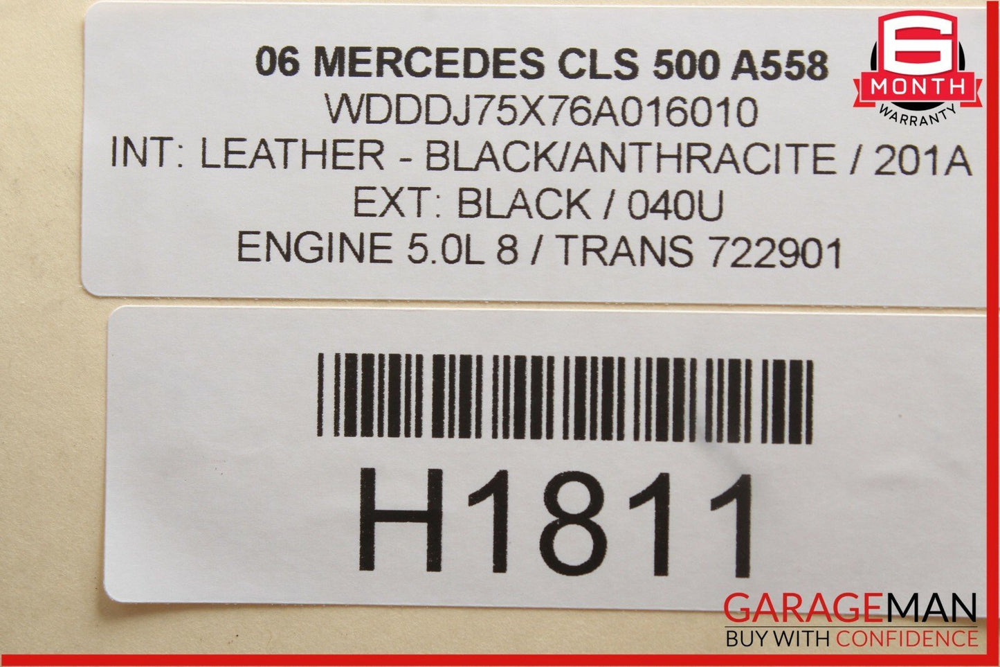 06-11 Mercedes E350 E550 CLS500 Steering Column Control Switches Assembly Black