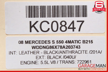 07-13 Mercedes W221 S550 Front Left Driver Side Tweeter Speaker Cover Black OEM