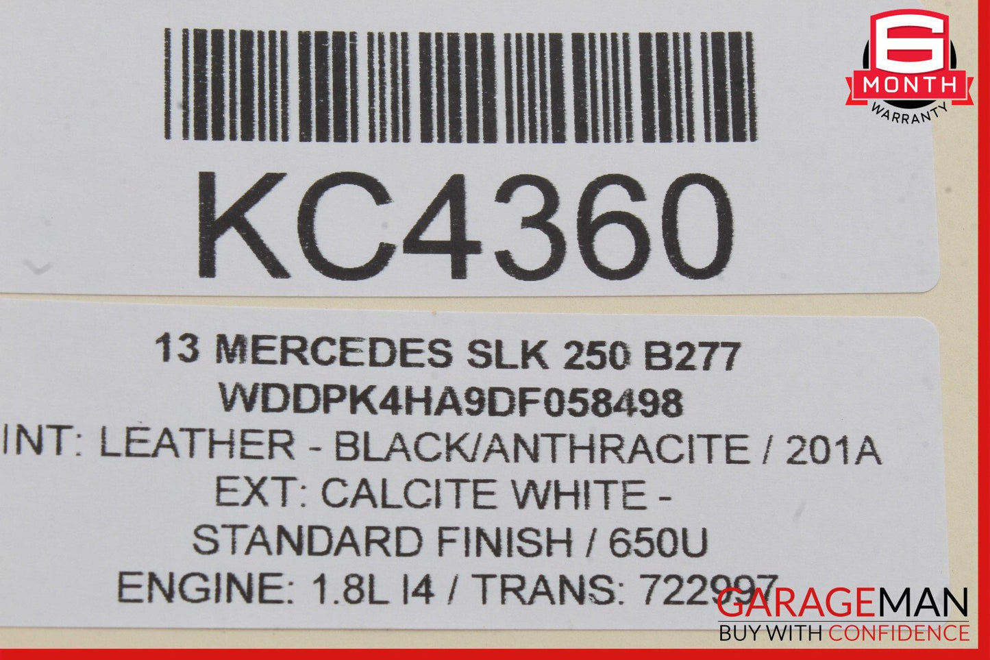 12-20 Mercedes R172 SLK250 Seat Belt Seatbelt Retractor Left Driver Side OEM