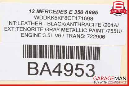 10-16 Mercedes W207 E350 E400 Rear Left Window Regulator Motor Plate Assembly