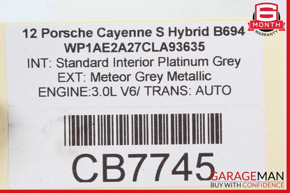 09-18 Porsche Cayenne Touareg 3.0L Right Side Engine Cylinder Head Valve Cover