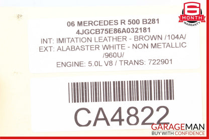06-10 Mercedes W251 R350 R500 Front Left Side Headlight Support Bracket OEM
