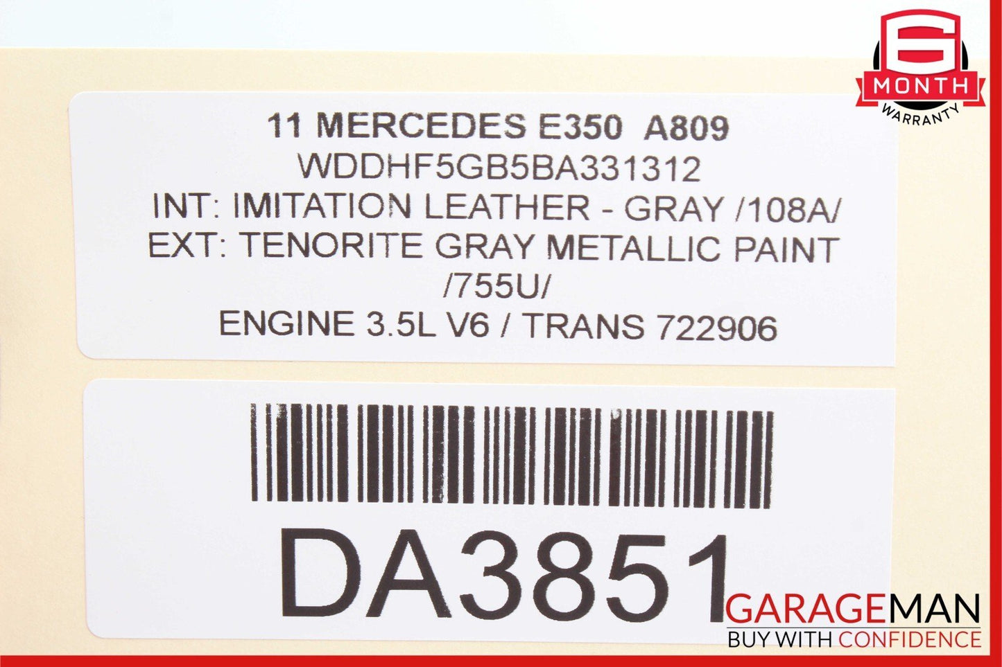 10-13 Mercedes W212 E350 E550 Front Left Side Seatbelt Seat Belt Retractor Black