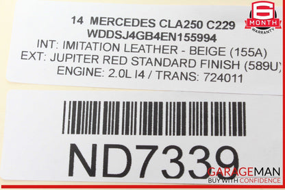 14-19 Mercedes W117 CLA250 Front Left Driver Side Lower Control Arm OEM