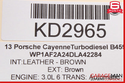 11-17 Porsche Cayenne 958 Front Left Side Dash Trim Cover Panel Brown OEM