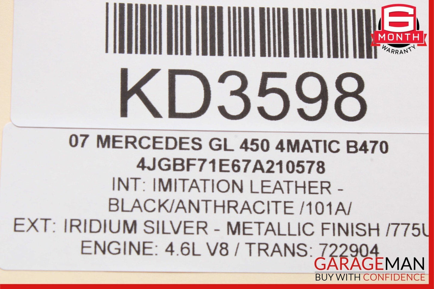 06-13 Mercedes X164 GL450 R350 Window Regulator Motor Front Right Side OEM