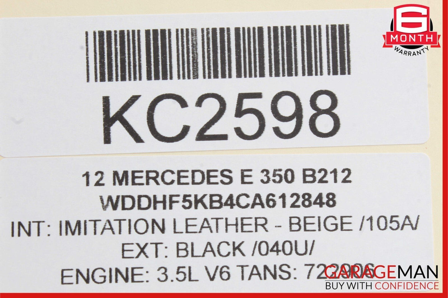 12-15 Mercedes W212 E350 C350 3.5 V6 Engine Cylinder Head Left Side OEM