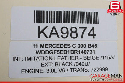 08-16 Mercedes W204 C300 E350 Front Left Door Window Regulator Motor Unit OEM