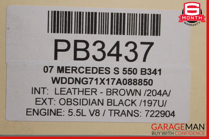 07-14 Mercedes W221 S550 S400 CL550 Front Bumper Reinforcement Impact Bar OEM