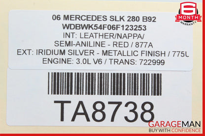 05-11 Mercedes R171 SLK280 Front Left Driver Side Exterior Door Handle Silver