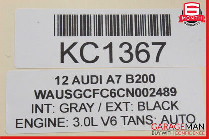 12-18 Audi A7 Rear Right Passenger Side D Pillar Upper Trim Cover Panel Black