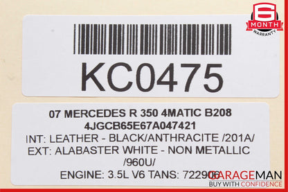 06-13 Mercedes W251 R350 ML450 Rear Right Side Quarter Glass Window Motor OEM