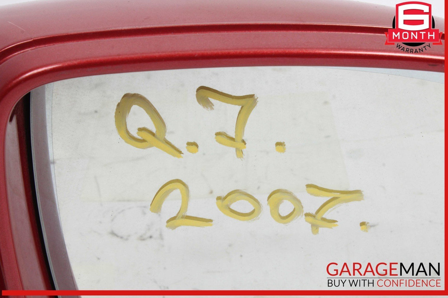 07-09 Audi Q7 Front Right Passenger Side Door Rear View Mirror Red OEM