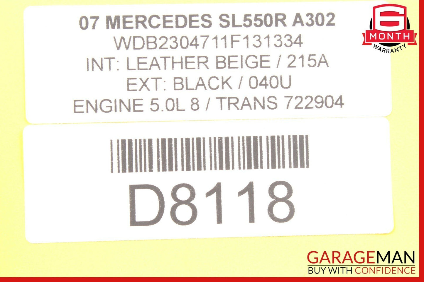 00-08 Mercedes R230 SL550 CL500 S500 Front Left or Right Seat Valve Block OEM