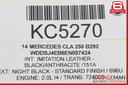 14-18 Mercedes W117 CLA250 Rear Trunk Tailgate Release Open Handle w/ Camera OEM