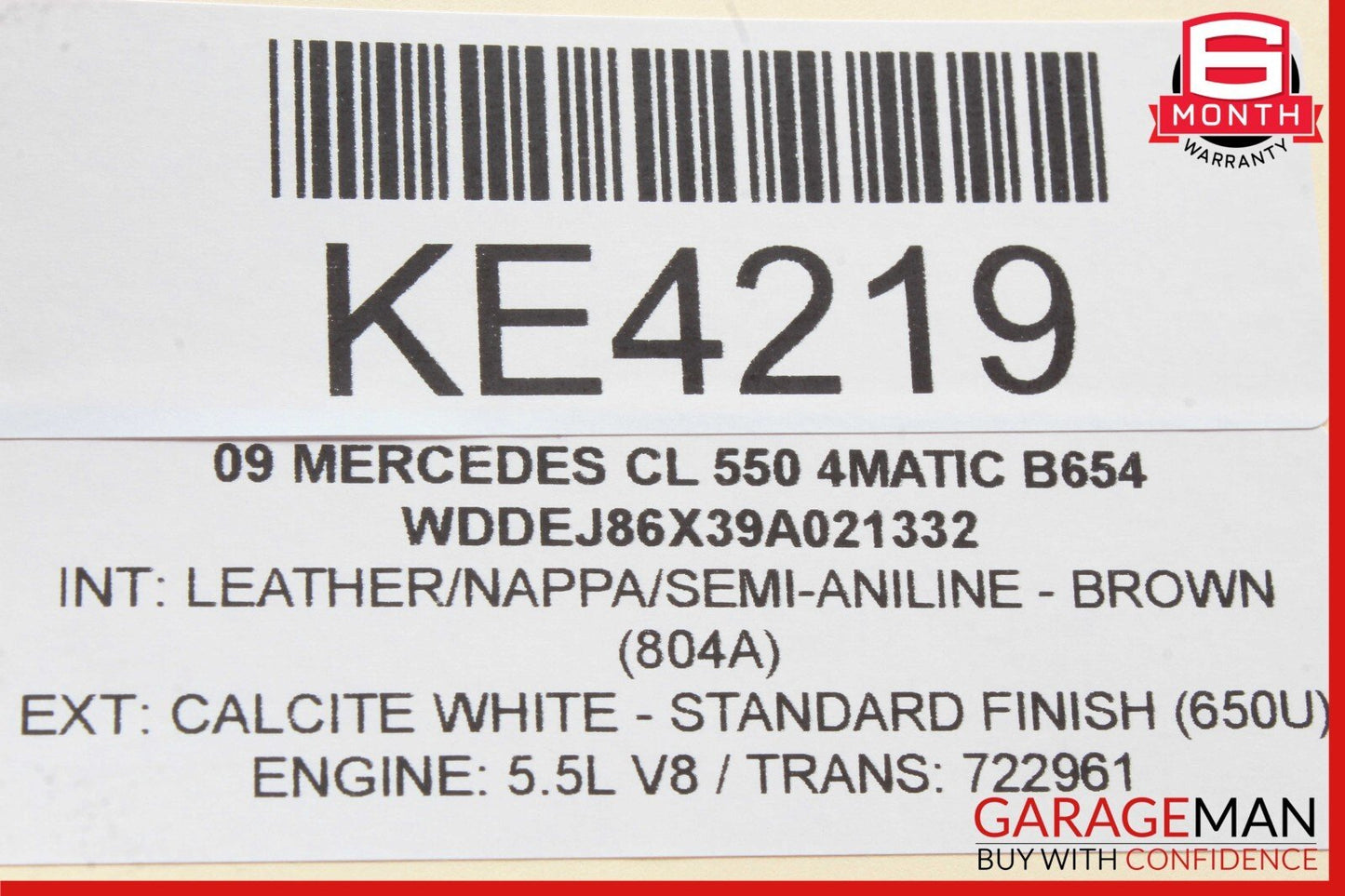 07-14 Mercedes W216 CL550 CL600 Rear Right Door Window Regulator Motor Unit