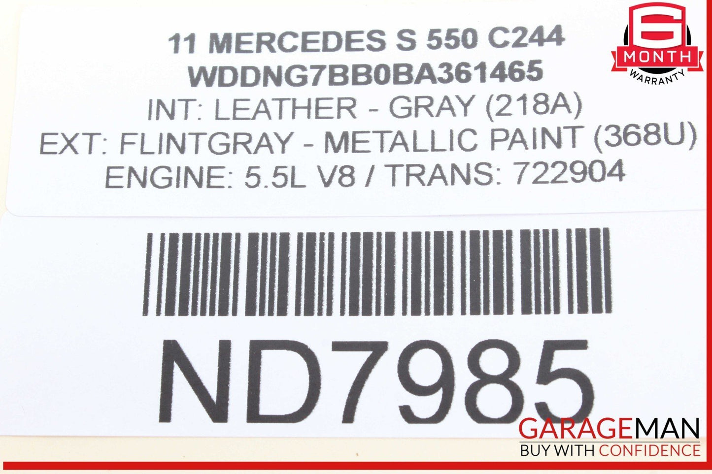 07-13 Mercedes W221 S550 S400 Rear Right or Left Side Door Control Module OEM