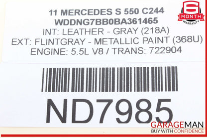 07-13 Mercedes W221 S550 S400 Rear Right or Left Side Door Control Module OEM