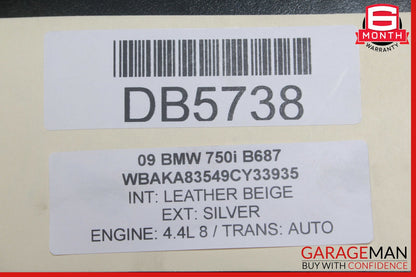 09-15 BMW 750i 750Li Rear Right Exterior Door Shell Panel Silver OEM