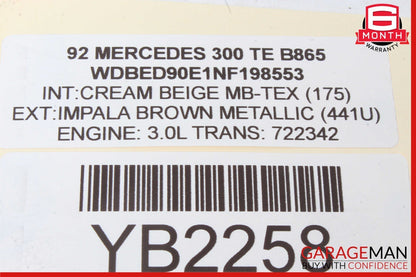 84-95 MERCEDES-BENZ W124 300E 300TE Front Right Electric Mirror 1248110641