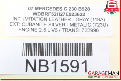 05-07 Mercedes W203 C230 Rear Right Spindle Knuckle w/ Brake Rotor Disc Drilled