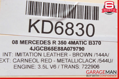06-10 Mercedes W251 R350 Front Right Headlight Support Bracket w/ Sensor OEM
