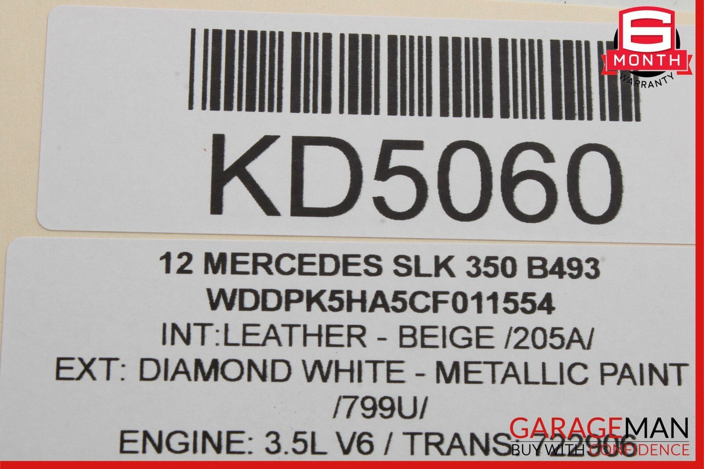 12-20 Mercedes R172 SLK350 Right Convertible Top Main Drive Lift Cylinder OEM