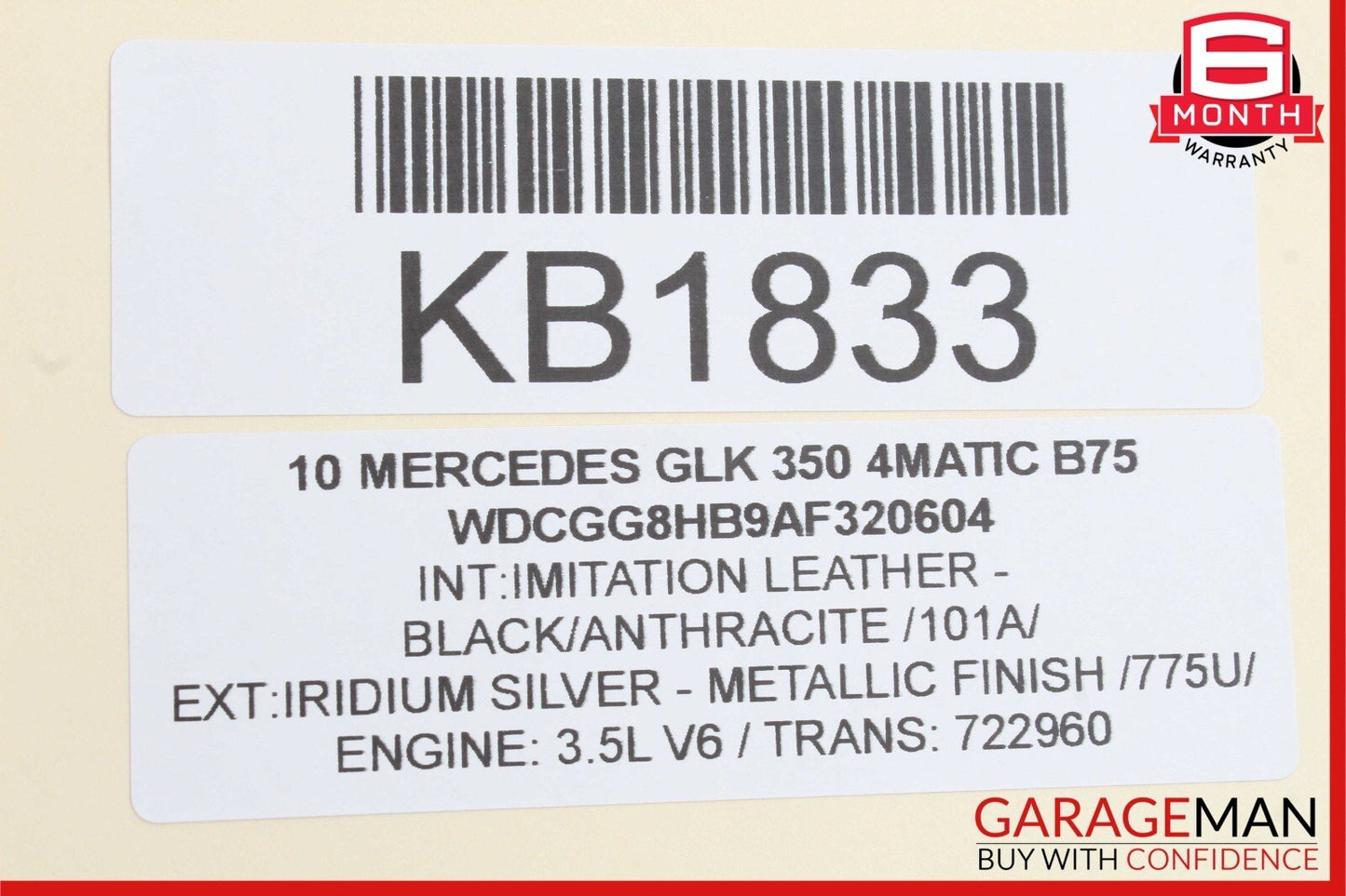 10-12 Mercedes X204 GLK350 Front Right Side Seat Belt Seatbelt Retractor Black