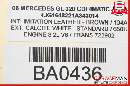 07-12 Mercedes X164 GL320 GL450 Rear Right / Left Upper Trailing Control Arm