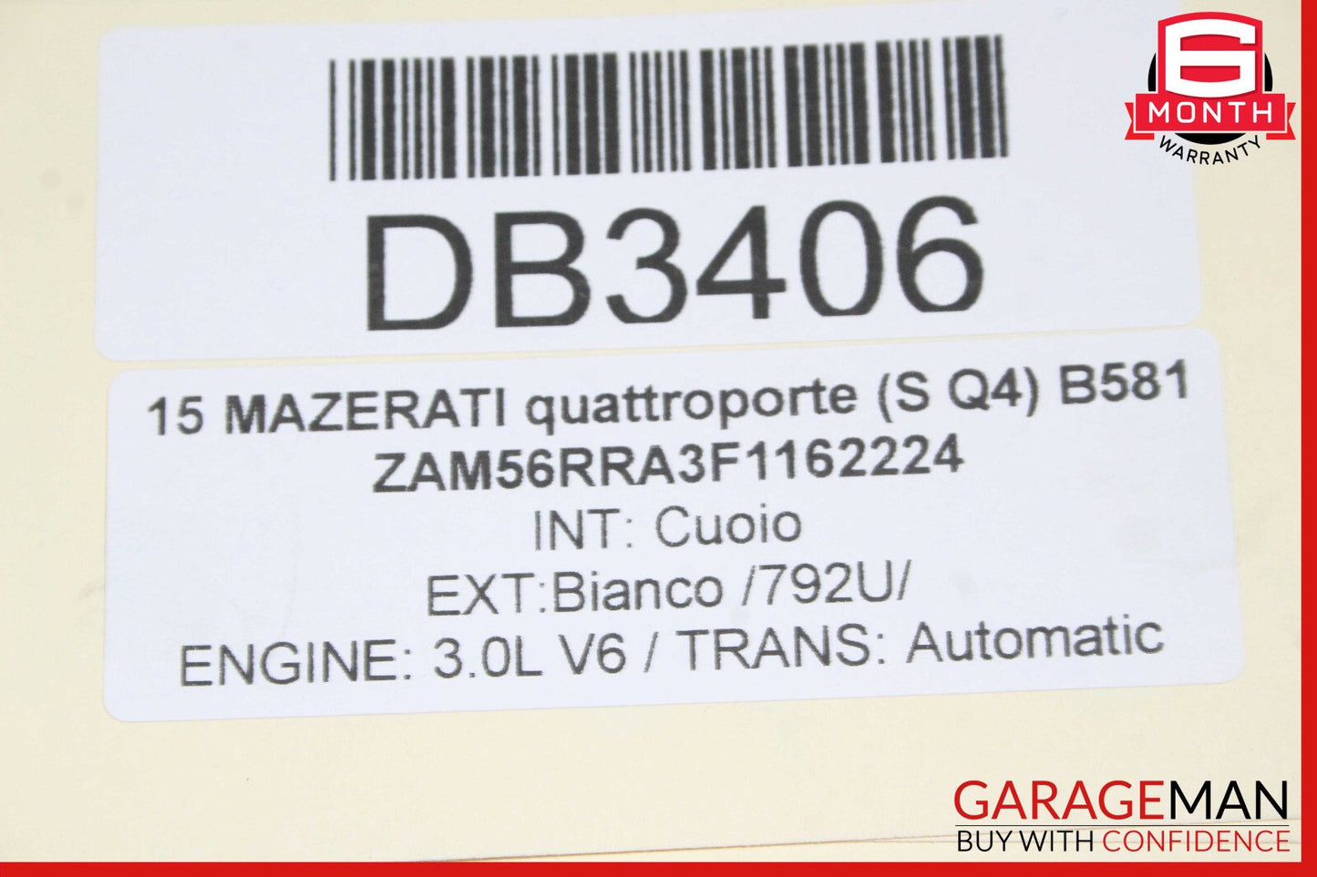 14-18 Maserati Quattroporte Panoramic Sun Roof Sunroof Sliding Frame Panel Glass