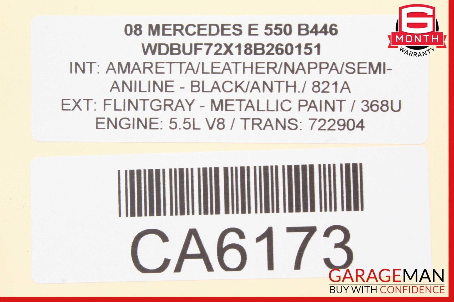 03-09 Mercedes W211 E350 E500 Rear Right Side Window Regulator Motor OEM
