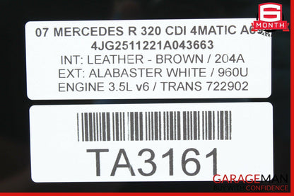 06-10 Mercedes W251 R320 R350 Rear Left Side Door Window Auto Glass Tinted