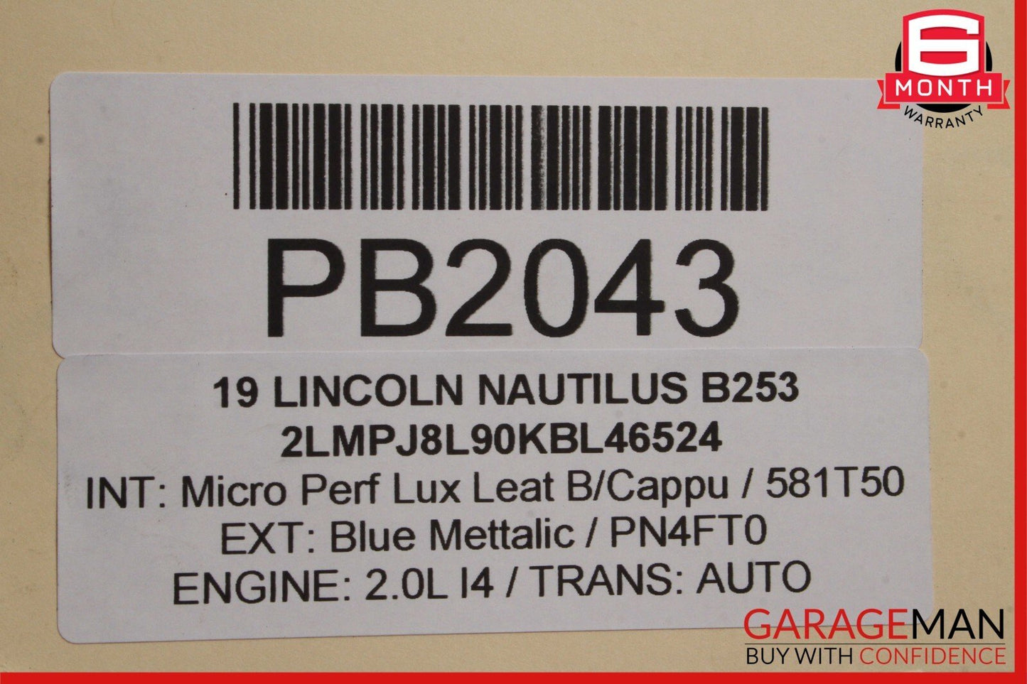 19-21 Lincoln Nautilus Fuel Gas Filler Neck Pipe Tube Line K2G3-9034-CB OEM