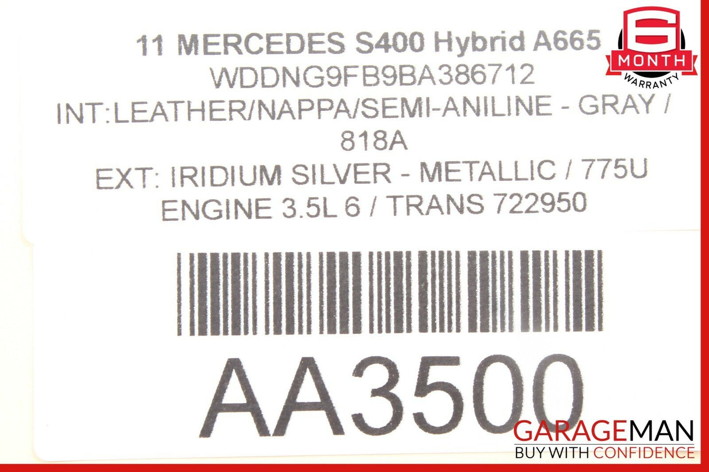 07-13 Mercedes W221 S400 S63 AMG Rear Right or Left Side Door Control Module OEM