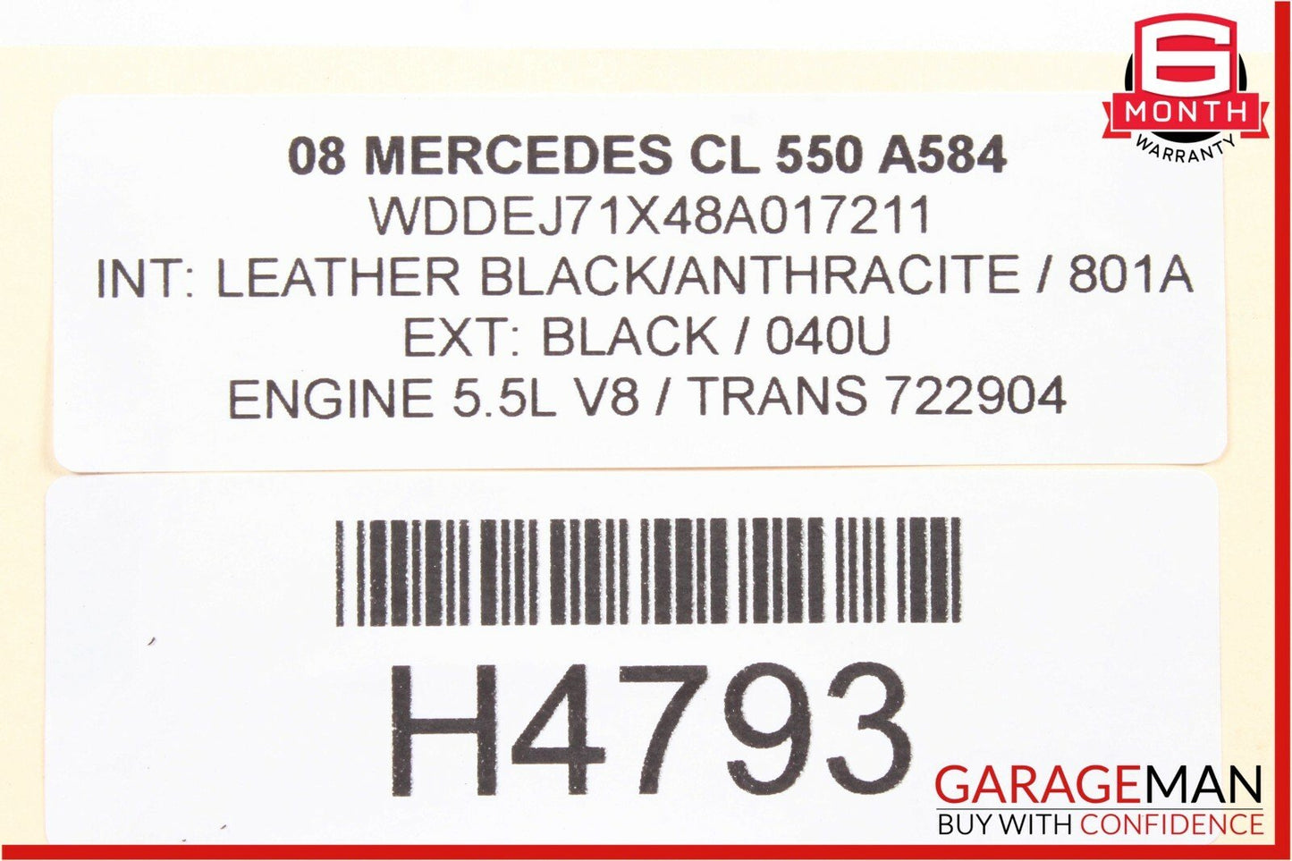 07-13 Mercedes S550 CL550 Front Bumper Reinforcement Impact Crash Bar Rebar Assy