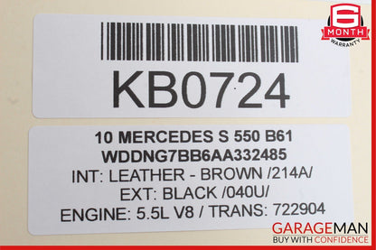 10-13 Mercedes W221 S550 S63 AMG Front Left Side Mirror Door Rear View Black OEM