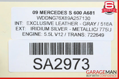 07-13 Mercedes W221 S550 S400 S63 AMG Trunk Lid Lock Latch Trim Cover Black